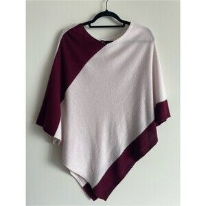 Beryll 100% cashmere poncho pink purple shawl wrap luxury modest preppy minimal